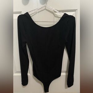 Black long sleeve bodysuit